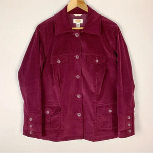 Talbots Burgundy Corduroy Jacket Blazer